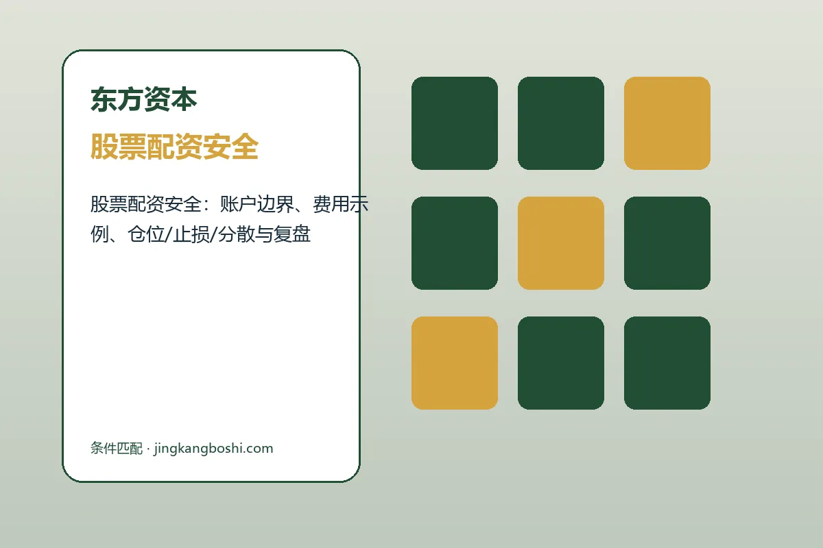 东方资本费用、账户与退出规则图解